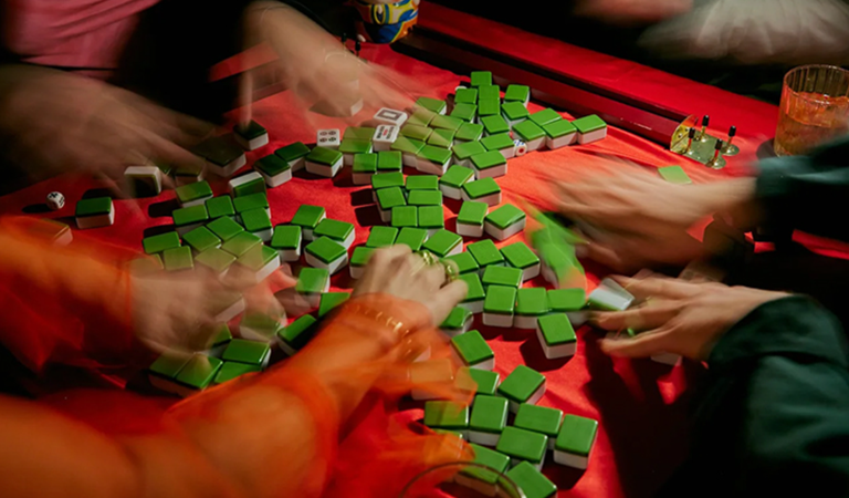 mahjong hands and tiles