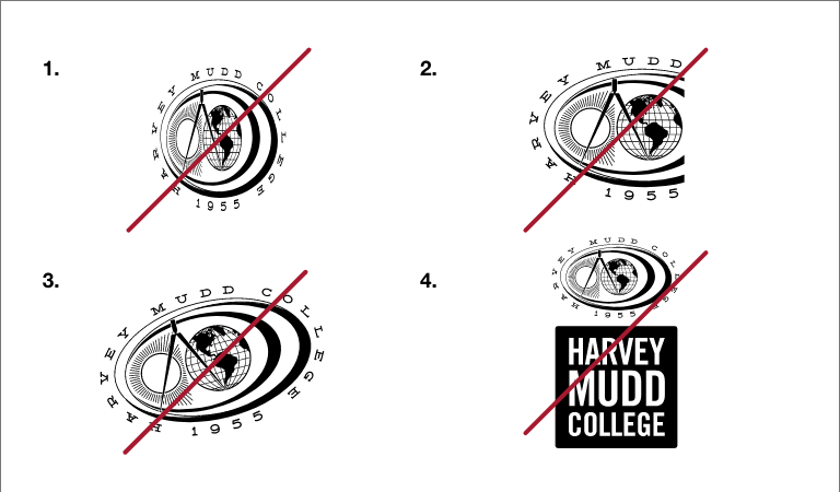 Examples of inappropriate use of college seal.