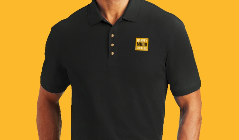 Sample of image of torso wearing HMC branded polo shirt.