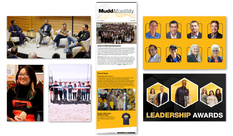 Montage of examples of print pieces