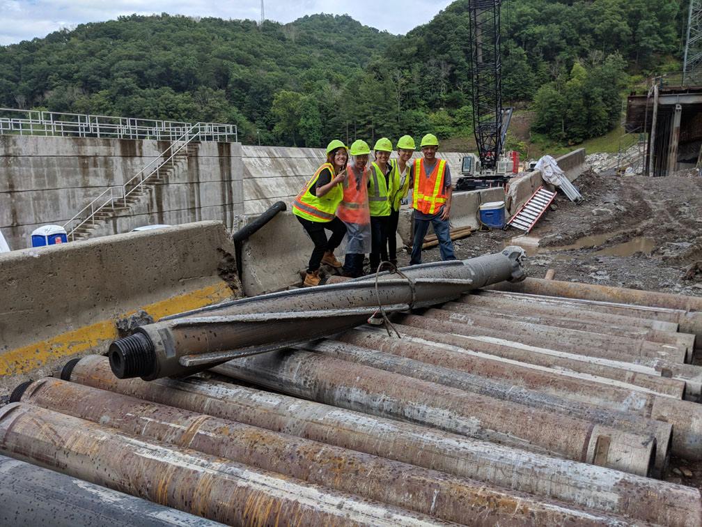 Harvey Mudd De Pietro Fellows At Bluestone Dam in Virginia