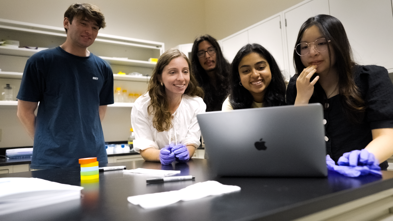 Prof Fowler and students