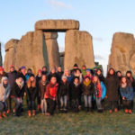Group of students at Stonehenge.