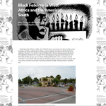 A screen shot of an HMC student’s digital humanities project on “Black Folklore in West Africa and the American South”