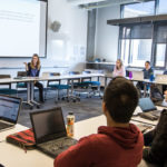 Photo of Vivien Hamilton teaching students at Harvey Mudd College