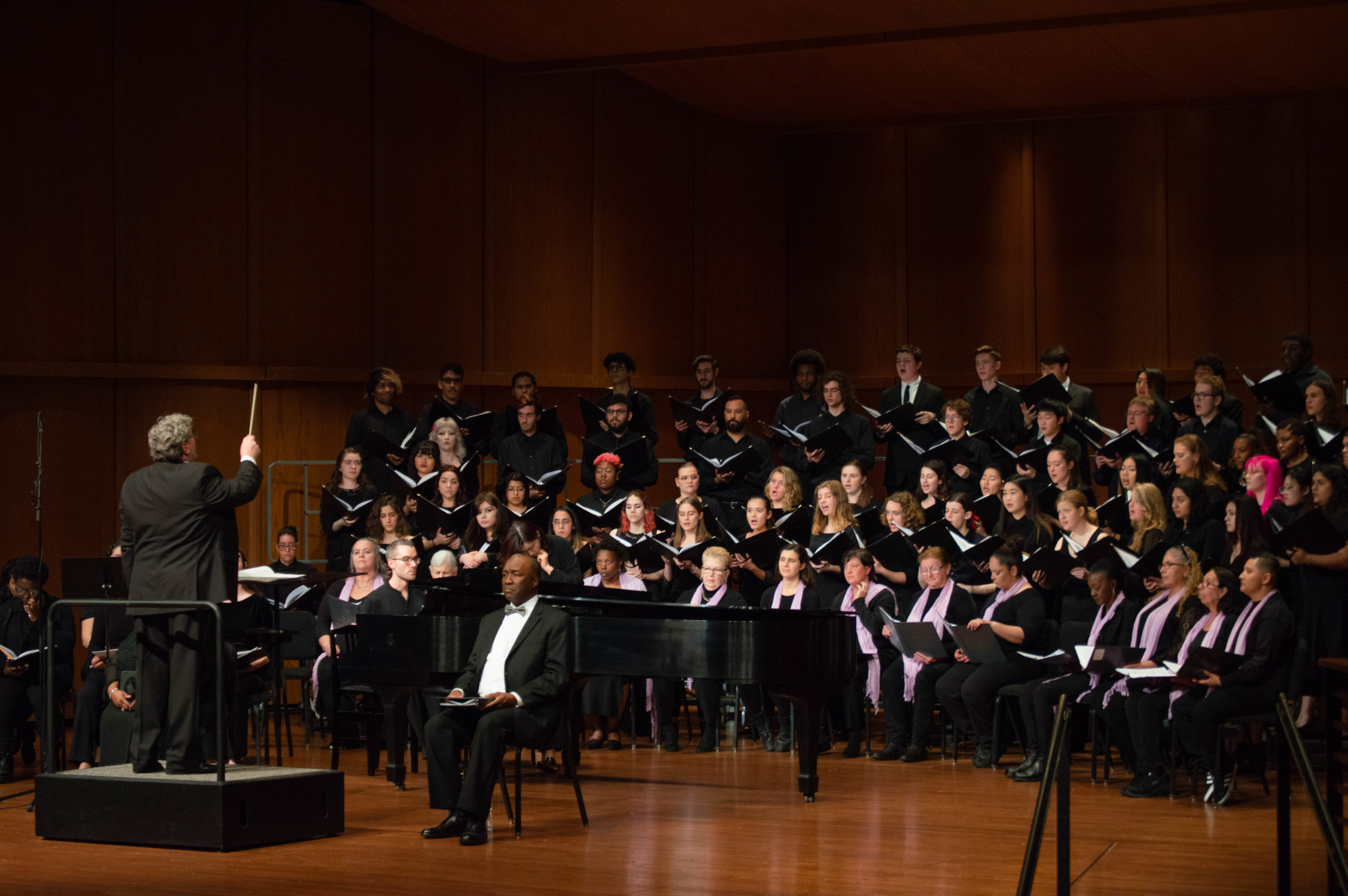 The Claremont Concert Choir and Claremont Treble Singers joined by Chaffey College Chamber Choir and the Crossroads Choir in concert February 2020.