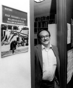 Dick Olson standing in office doorway