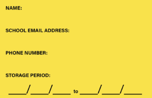 Storage card example