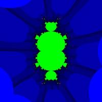 A Mandelbrot set. (Steve Hass, HMC Math 2004; image by Brian Roney)