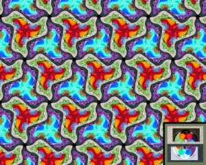 Complex wallpaper pattern.