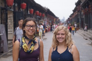 Ruth Sung and Emily Beese in Pingyao, China
