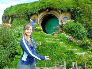 Heather Seaman '16 at Hobbiton, New Zealand