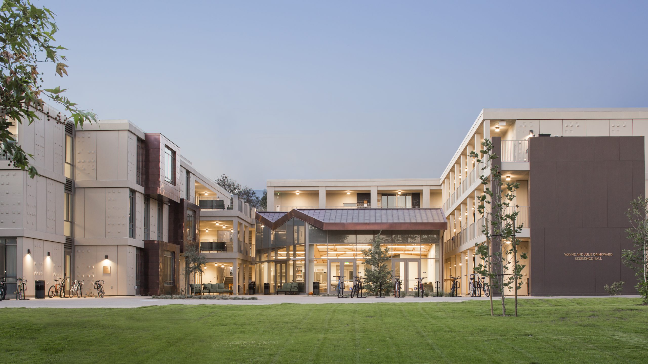 Exterior of Drinkward dorms.